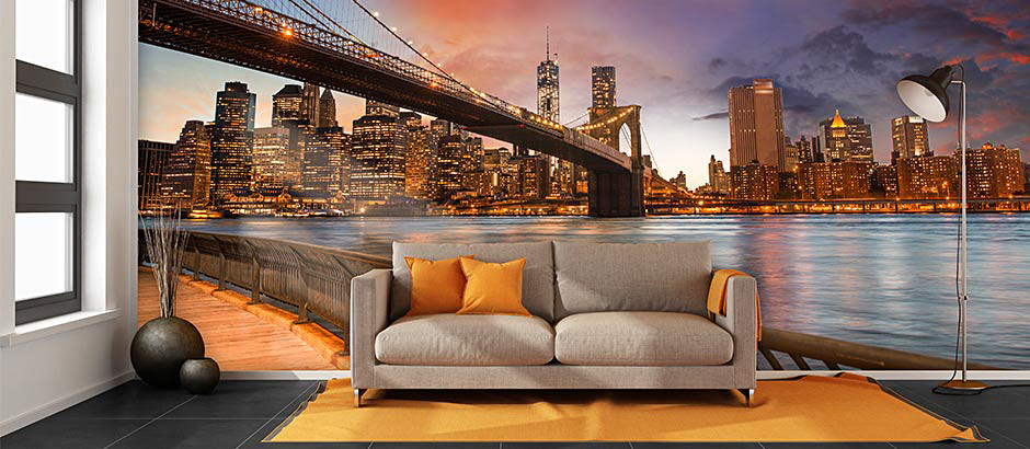 new york city skyline wallpaper new york wall murals pictowall