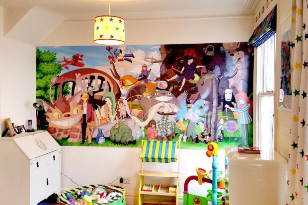 Ghibli, Kids Cartoon Custom Wallpaper, Cartoon Wall Mural by Pictowall, UK