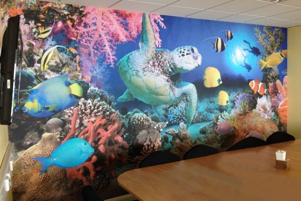 underwater wall mural
