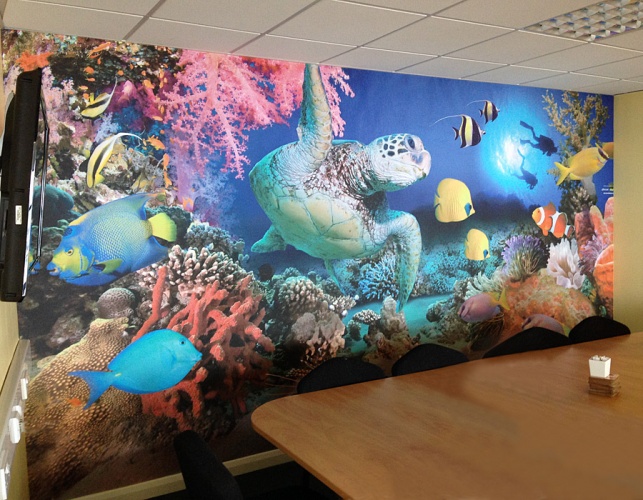 underwater wall mural